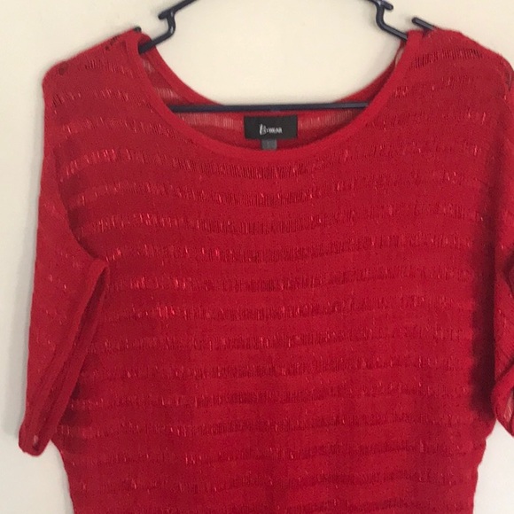 Red and sparkly. Size L juniors. By B wear NWOT - Picture 2 of 5